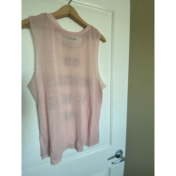 MEAN GIRLS wednesdays we wear PINK workout tshirt muscle tank top cutoff L NWOT - Picture 3 of 7